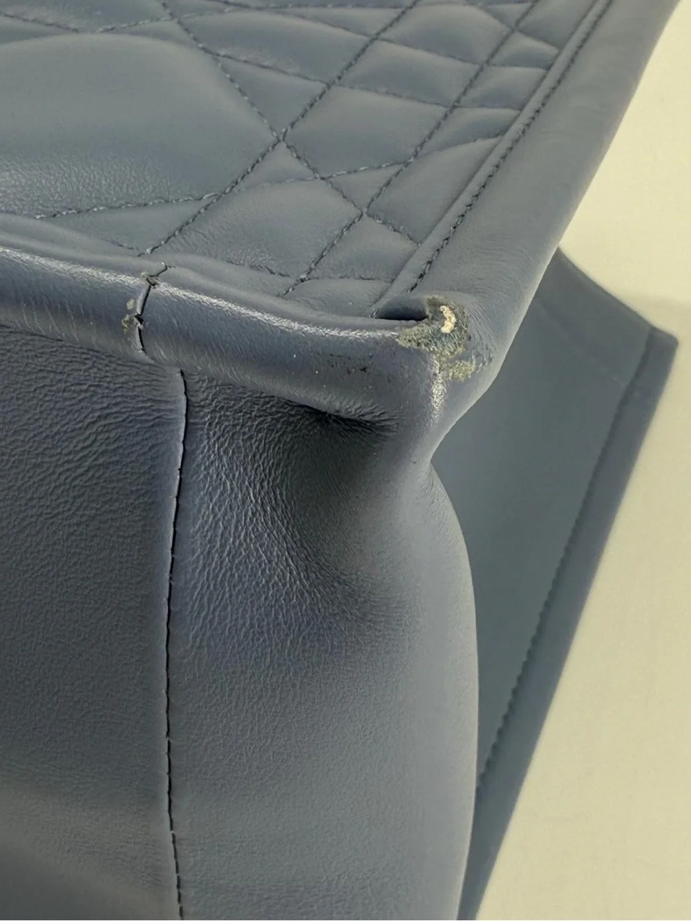 Dior Small Dior Book Tote Blue Macrocannage Leather Bag